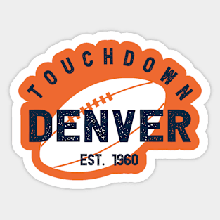 Denver Football Team Sticker